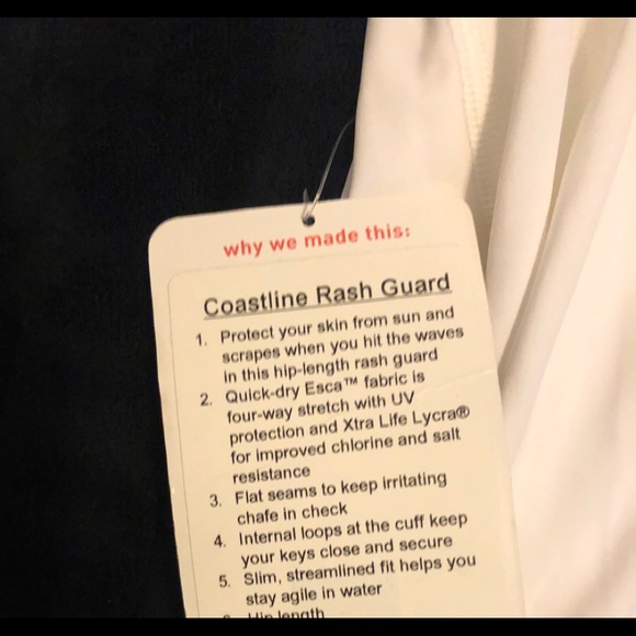 NWT Lululemon Coastline Rashguard Size 10 - Picture 4 of 4